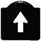 Signmission Straight Thru Straight Thru Symbol Heavy-Gauge Aluminum Architectural Sign, 18" x 18", BW-1818-22834 A-DES-BW-1818-22834 - alternate 1